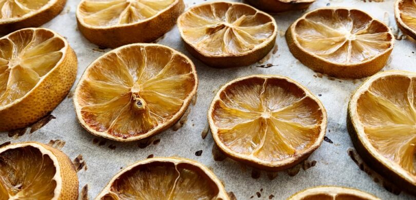how to dry lemon slices