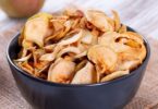 drying apple slices in an oven or in the dehydrator